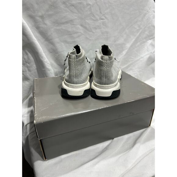 Pre-Owned In Box Balenciaga Speed Trainer Gray Men Size 9 Sock Sneakers Lace Up - Picture 5 of 9